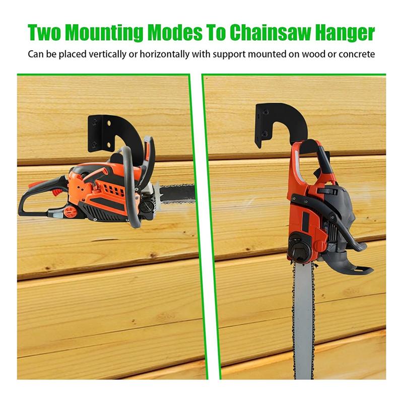 A84X-Chain Saw Hanger, Heavy Duty Wall Mount Holder, Organizer Mounted Chainsaw Rack, For Garden Chainsaw Hook NONE чёрный