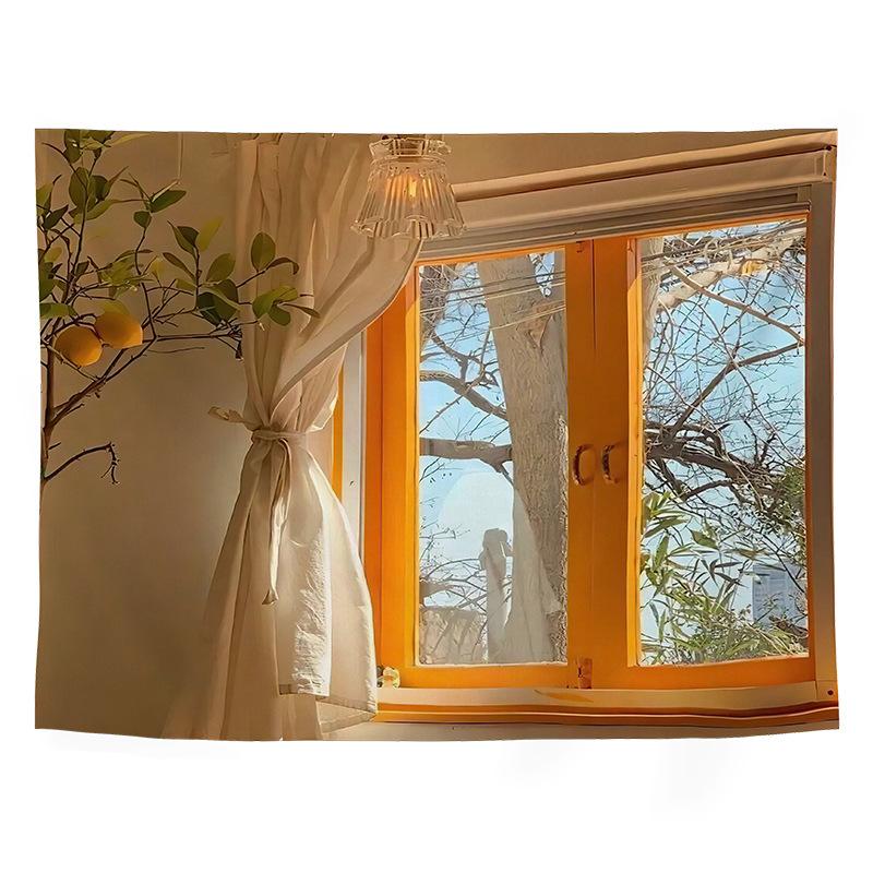 VIKAMA Atmospheric Landscape Tapestry Bedroom  Living Room Sofa Backdrop Guesthouse  Dormitory Decorative Hanging Tapestry