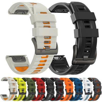 QuickFit 22mm 26mm Silikonarmband für Garmin Fenix 8 7X 7 Pro Solar/6X 6/Epix/Forerunner 965 955/Instinct 2X/Tactix Offizielles Armband