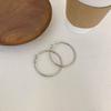 New Arrival Fancy Elegant Earrings Circle Titanium Steel Color Retention Exaggerated Fashionable Minimalist Big Circle Earrings Fashion Ring