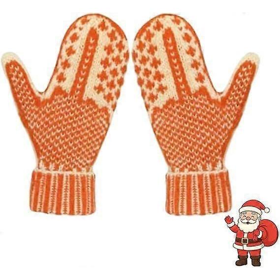 The Naughty List Mittens, Hand Knitted Hidden Middle Finger Gloves, Winter Warm Mittens for WomenChristmas Festival Party Glove