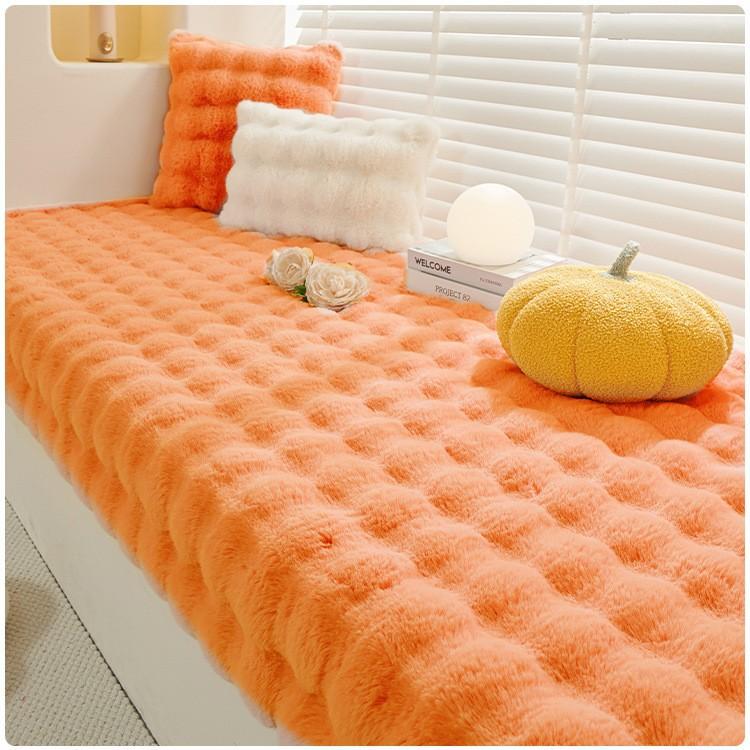 Winter And Autumn Sofa Cover Fabric Straight Row Anti Slip Thick Soft And Sticky Floating Window Cushion Atmospheric Decoration Pad