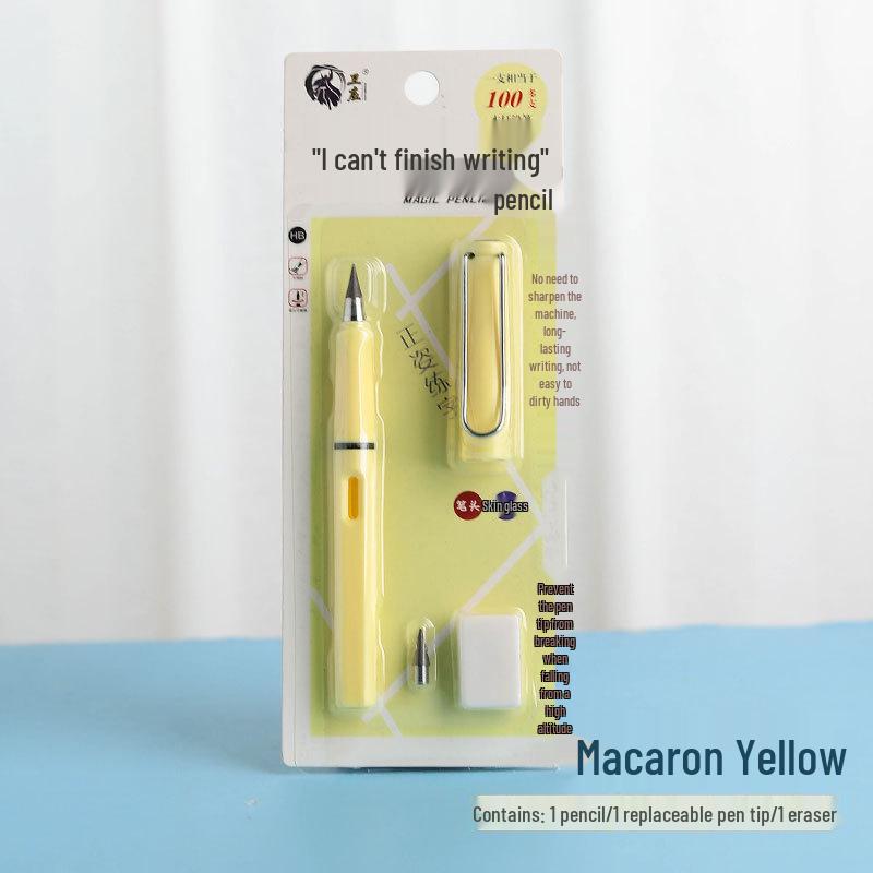 Black Tech Eternal Pencil: No Sharpening, No Ink, Break-Resistant Lead, Posture-Correcting Drawing Tool