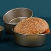 Pack of 2 Non Air Fryer Moulds Hamburger Bun Molds Carbon Steel Moulds Perfect for Baking Mini Cakes and Burgers