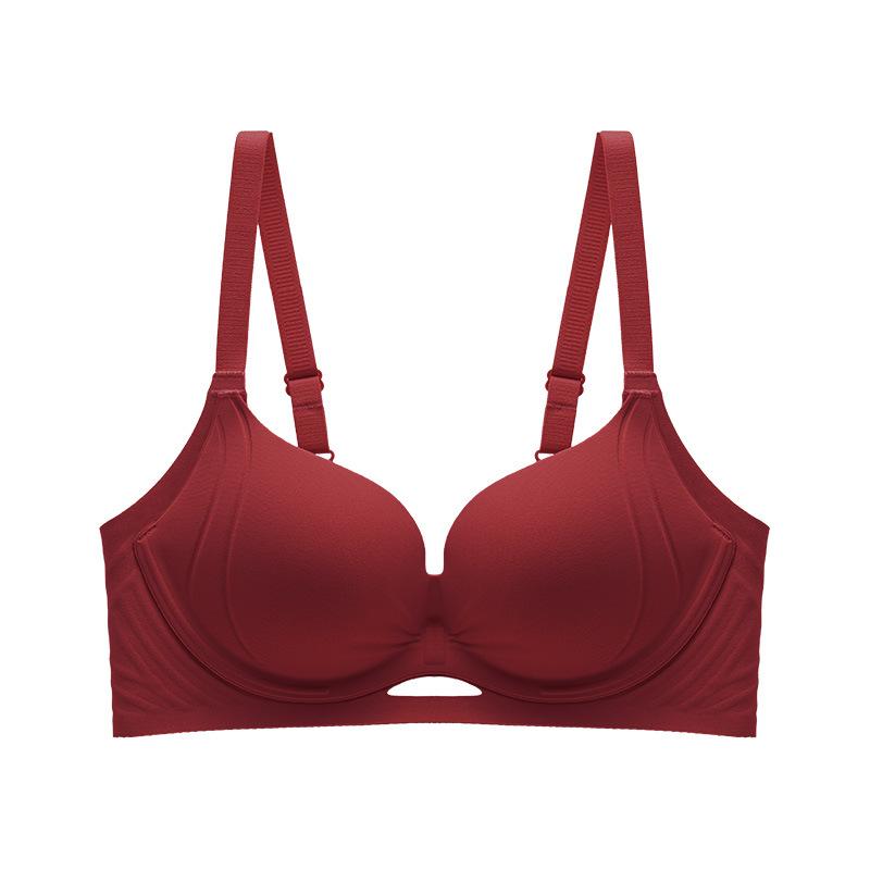 

Women s Summer Small Breasts Gather Up To Prevent Sagging and Pull The Seamless Underwear 40/90BC червоний