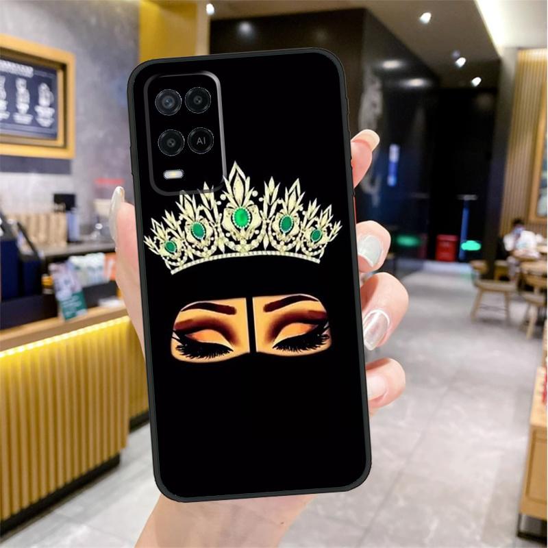 Arabic Muslim Islamic Girl Eyes Case For Oppo A96 A76 A16 A17 A18 A60 A80 A40 A38 A58 A78 A98 A94 A74 A54 A15 A57 A77 A5 Pro