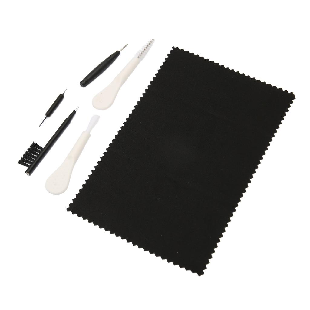 6pcs Sound Amplifier Cleansing Tools Debris Earwax Removal Earphone Care Brushes Accessories Kit White Brush