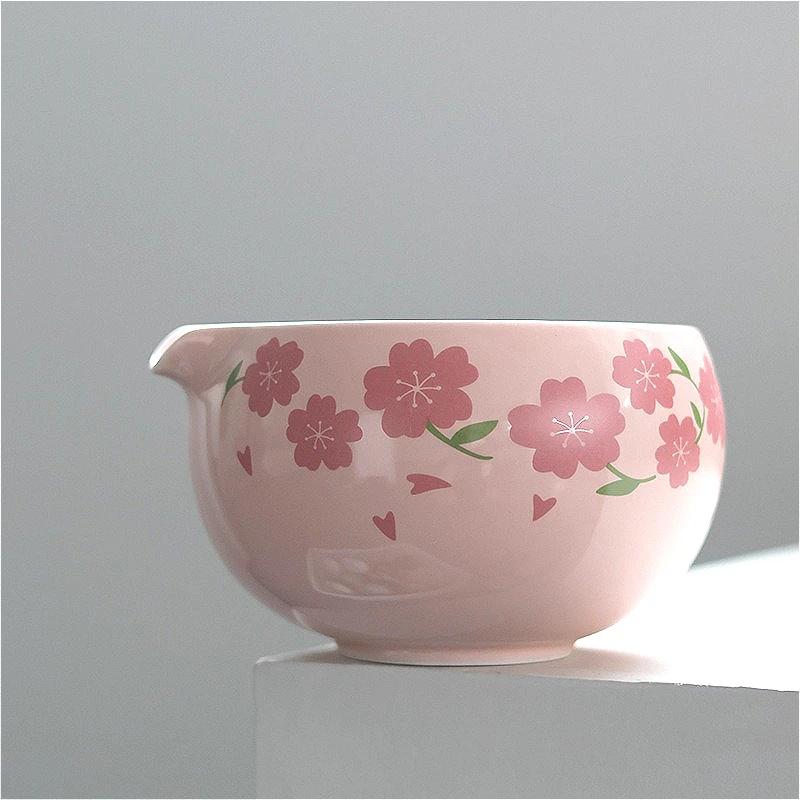 Nytt Sakura Matcha Startkit 2-7 delar Rosa Keramisk Skål Bambuvisp Japansk Te-ceremoni Nybörjarvänligt Matcha-kit