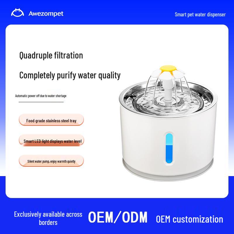 

Smart LED Cat Water Fountain - Automatic Power-Off & Low Water Shutdown With Adapter (Specify on Order)