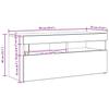 Moderne, Minimalistische TV-Schränke Mit LED-Lichtern, Wohnzimmer- Und Schlafzimmer-TV-Schränke, Stauraum-Sideboards, 90x35x40 Cm