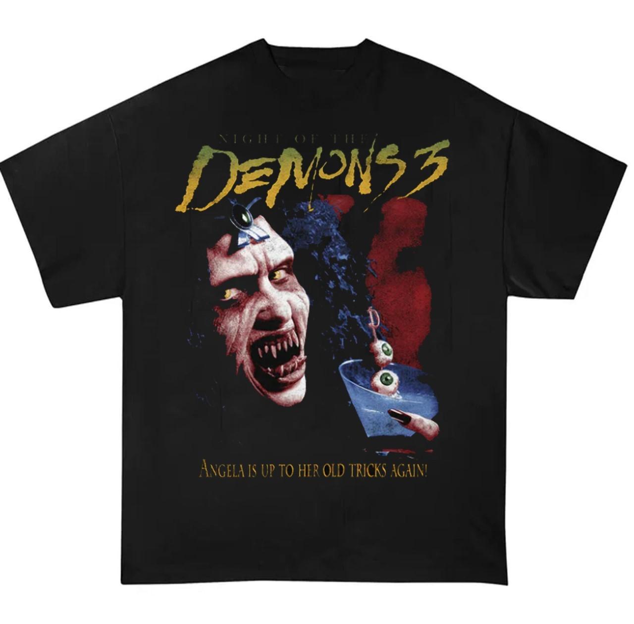Night of the De.mon 4 Graphic T-Shir Retro Horror Movie Gift Halloween XXL
