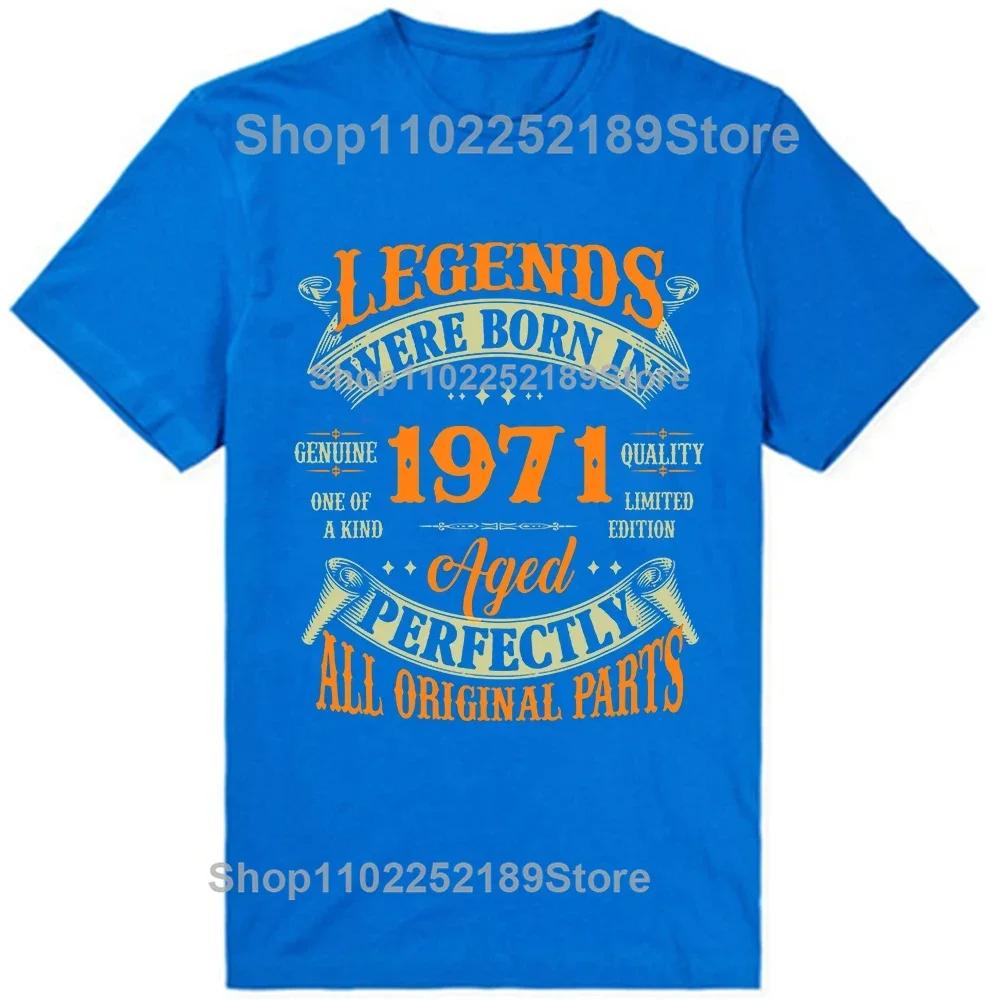 Vintage 1971 Begränsad Upplaga 54-årspresent Musik Kassett T-shirts Grafisk Streetwear Kortärmad Födelsedagspresenter T-shirt Herr