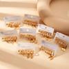 High Quality Silver Drop Earrings Set Three Pairs One Card. Unisex Flower Shape Party Wear Fading Resistant Bean Earrings