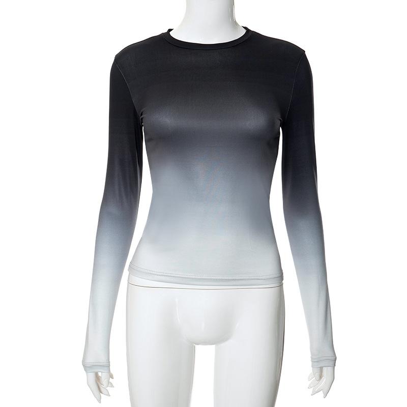 Women's Fashion Casual Long Sleeve O-Neck T-shirts and Tops