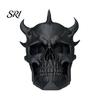 Horned Demon Skull Tow Cover Trailer Dust Heavy-Duty 3D Dust-proof Printed One-Piece Molded Bar Cap Matte Texture Accessory Weatherproof Hitch