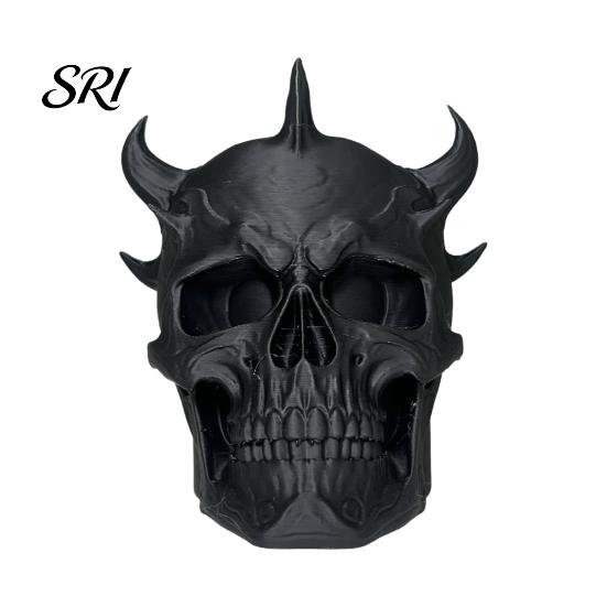 Horned Demon Skull Tow Cover Trailer Dust Heavy-Duty 3D Dust-proof Printed One-Piece Molded Bar Cap Matte Texture Accessory Weatherproof Hitch
