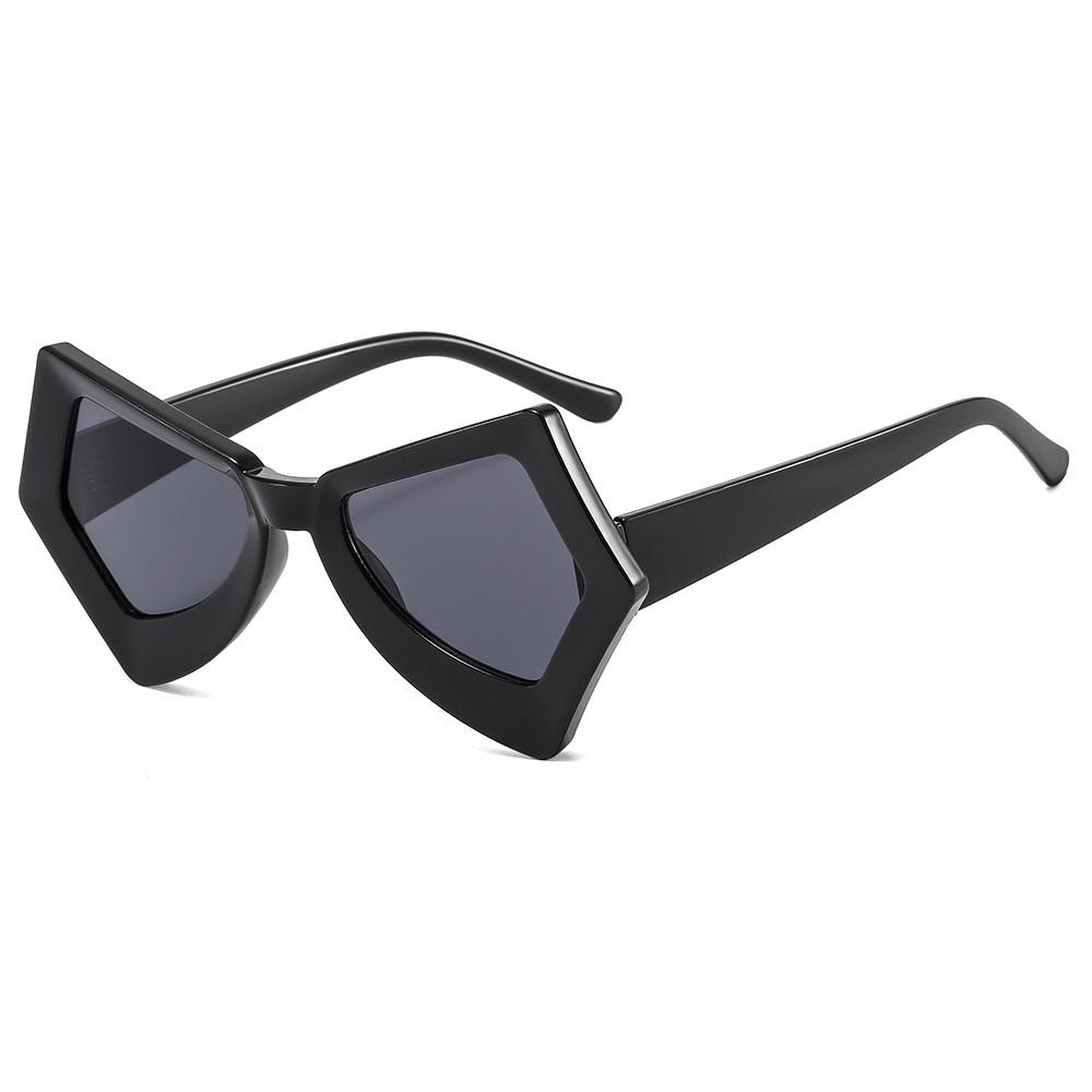 Fashionable Irregular Square Sunglasses Female Male Double Color Gradient Frame Punk Cat Eye Sun Eyewear Sun Eyewear Eyewear UV Protection 400