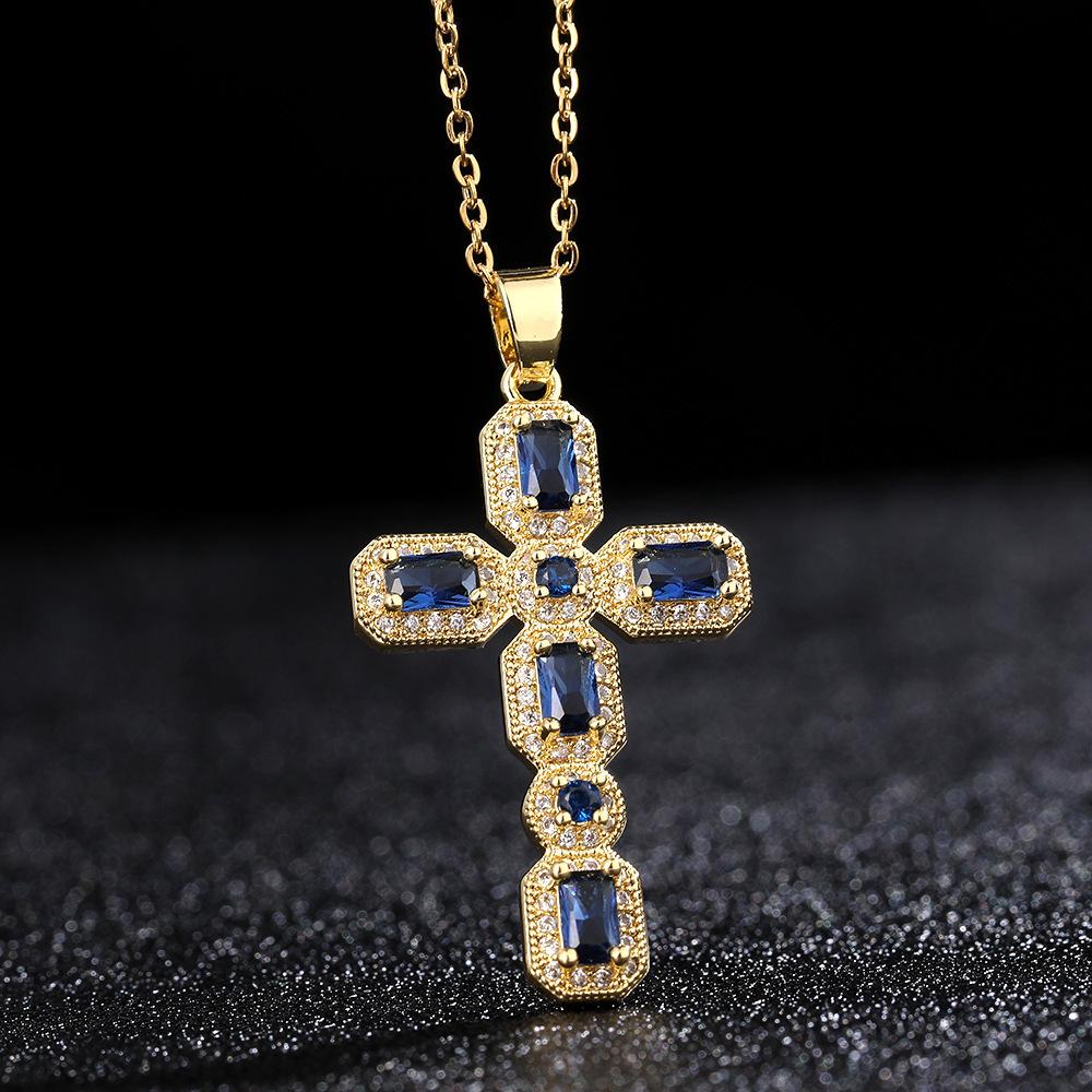 Cross Necklace Niche Accessories Women's High-end Retro Punk Cross Necklace