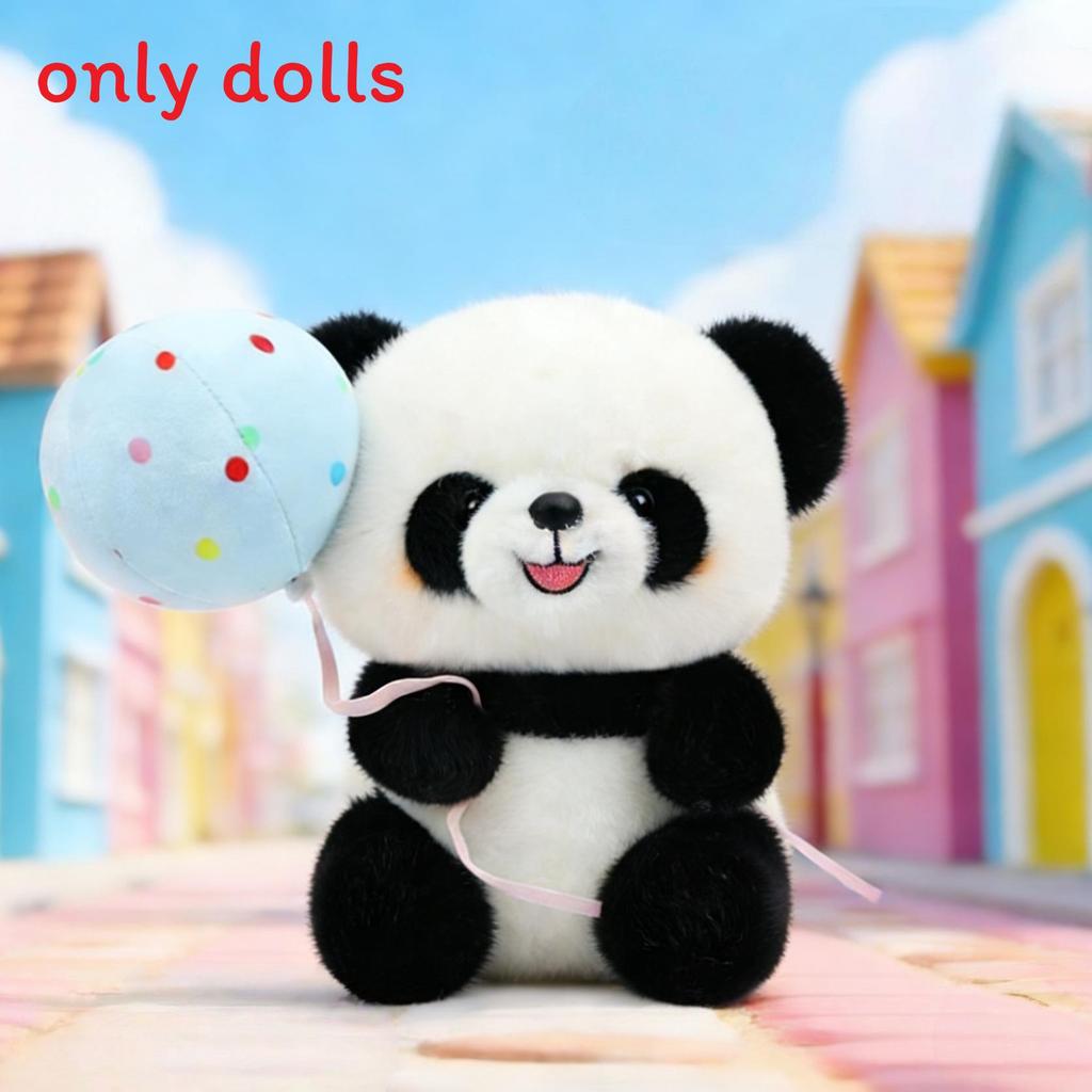 Cute Panda Plush Toy With Super Soft Short Pile For Office Decor And Gift Panda ,16cm