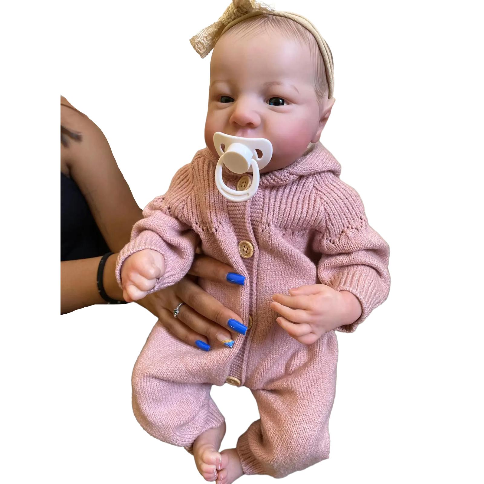 

Кукла с глазами Onesie Boy, открывающимися/закрывающимися, ручная работа, белая кожа, новорожденный мальчик в одежде, силиконовая кукла для ребенка A