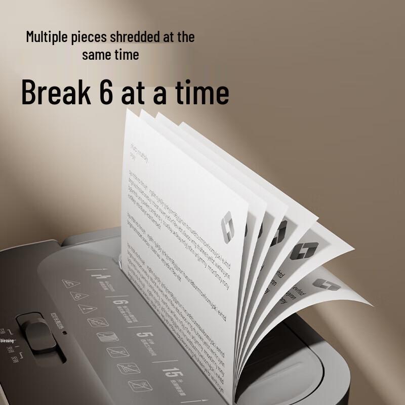 Deli GA151 Commercial Quiet Cross-Cut Paper Shredder CN Plug (adapter Included)