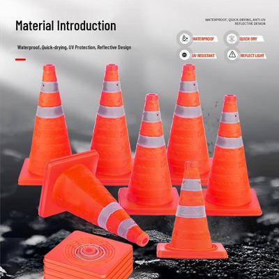 Retractable Foldable High-Reflective Traffic Safety Cone for Road Emergencies