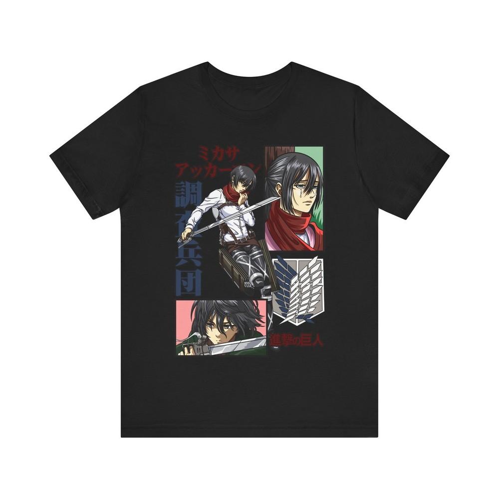 Anime Attack On TItan Mikasa T-Shirt Size S-5XL, Gift To Friends Unisex T-Shirt XL