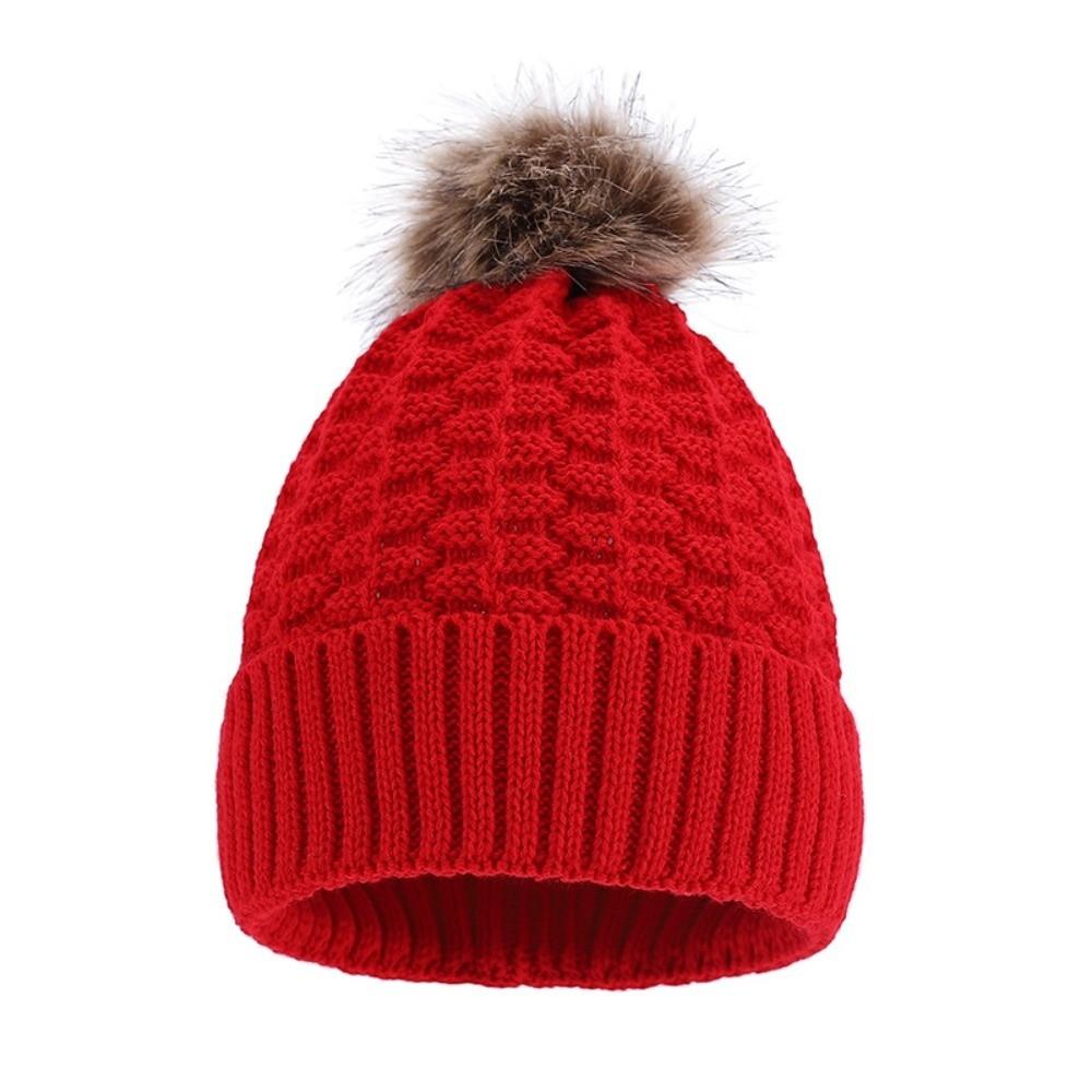 Thicken Knitted Hats Coldproof Crochet Cap Fashion Winter Hat Women