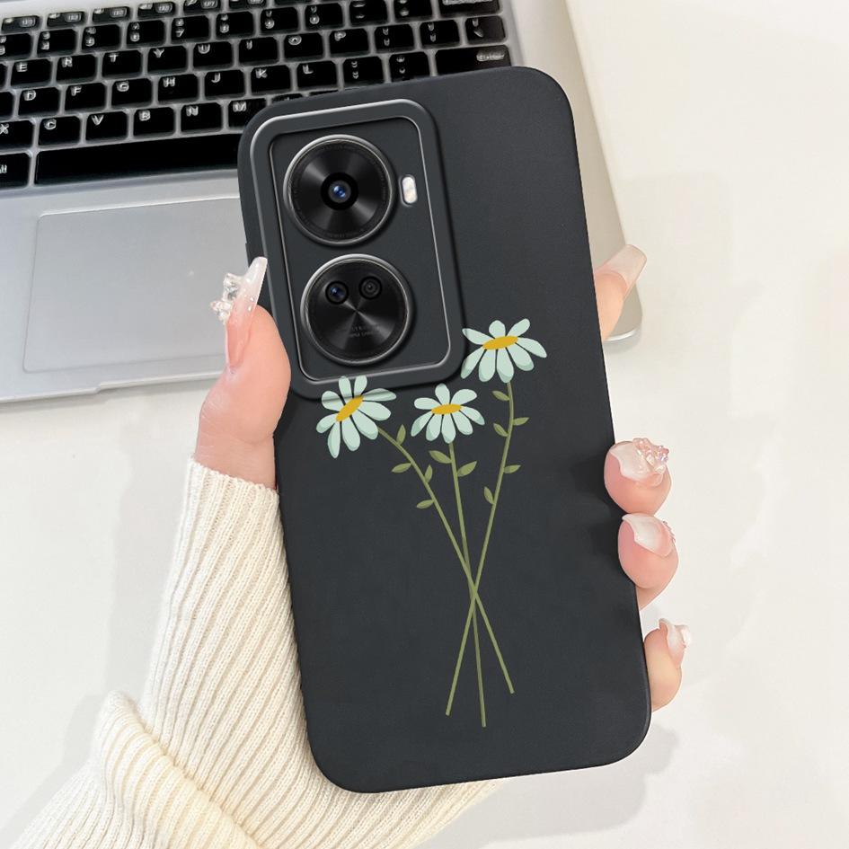 Nova 12 SE Hülle Für Huawei Nova 12 SE Cover 2024 Mode Bemalt Flüssigsilikon Anti-Fall Schutz Stoßfänger Für Nova 12SE Funda