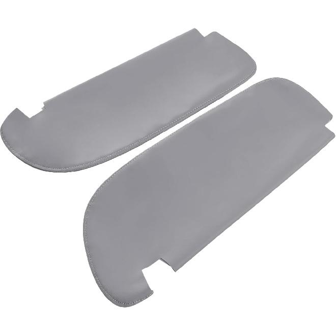 Sun Visor Cover, Replacement Gray Leather Cover Skin Compatible with Dodge RAM 1500 2500 1994-2001