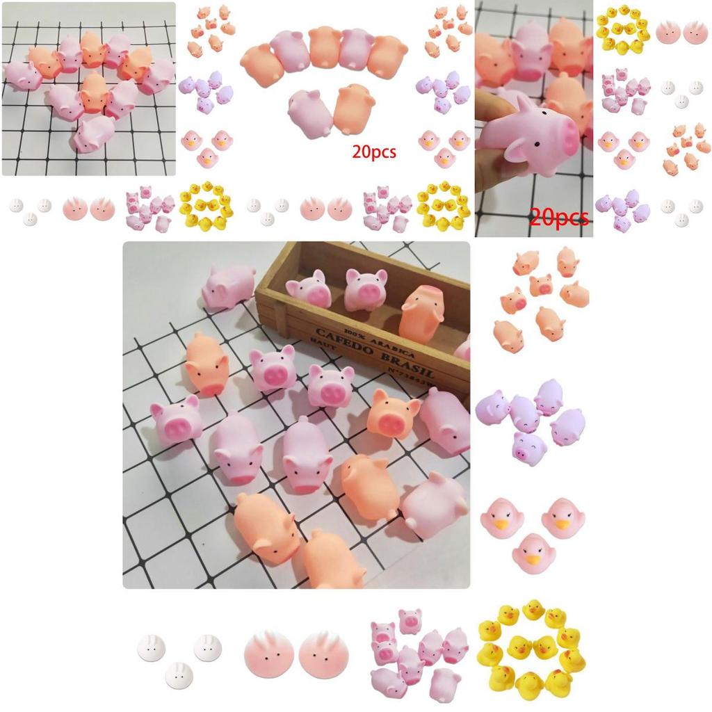 20pcs Adorable Squeeze Pink Pig Stress Relief Toys Perfect For Birthday Gifts