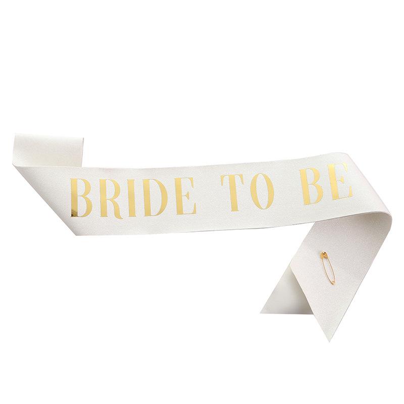 New Glitter Bride-to-Be Shoulder Strap Ribbon for Wedding Decoration