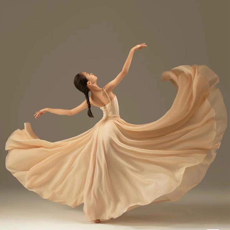Half Length Skirt Ballet Dance Women Long Skirts Dancer Practice Wear Stage Skirts