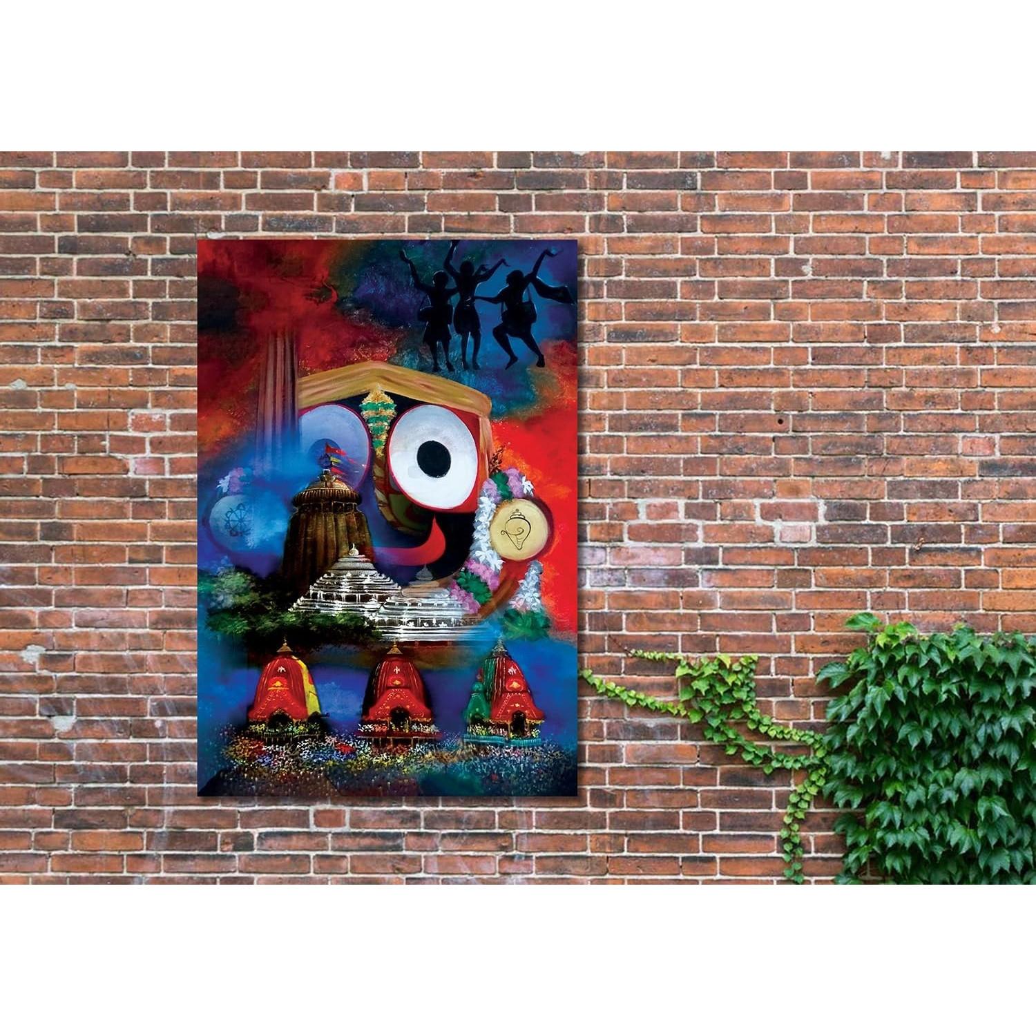 @ Indian Traditional Jagannath ji Painting Poster Multicolor UKZQ261 50%off
