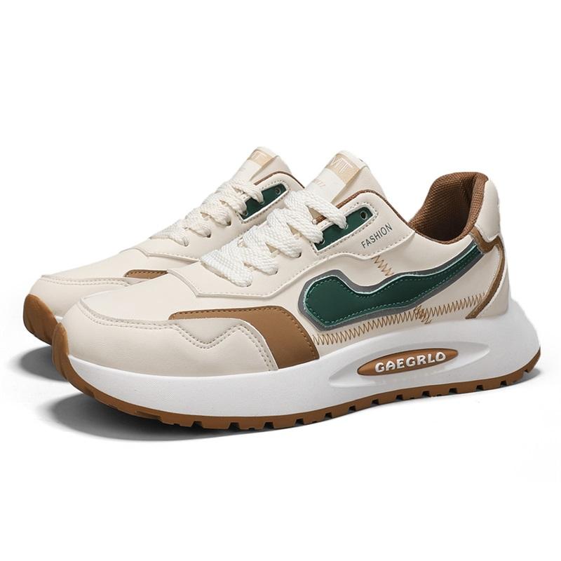 

Мужская спортивная обувь, повседневная, кожаная, удобная, дышащая, впитывающая пот, со шнуровкой, обувь для ходьбы, модная, плоская, вулканизированная обувь 40 абрикосовый