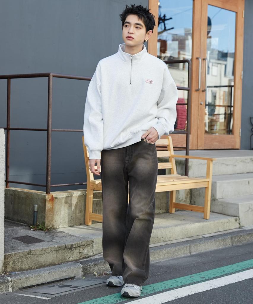 WEGO Baggy Denim Pantalon en denim baggy taille, Pantalon à jambes larges, Jeans, Pantalon, Bas, Pantalon, Vêtements, Printemps/Été, Streetwear, Décontracté, Vintage,