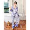 Dream Pajamas Women's Spring and Autumn New Ice Silk Satin Home Clothes Set