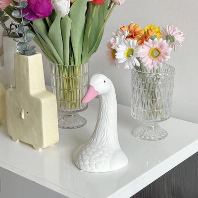 Keramik Schwan Vase Blumenvase Schreibtischornament Wohnzimmer Schlafzimmer Zuhause Trockenblume Wohnzimmer Heimdekoration