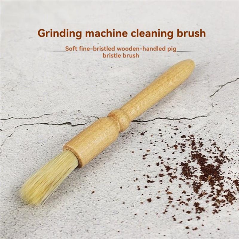 ABUL-Coffee Grinder Brush Coffee Maker Cleaning Brush Bamboo Wooden Coffee Maker Cleaning Brush Tools Home Kitchen