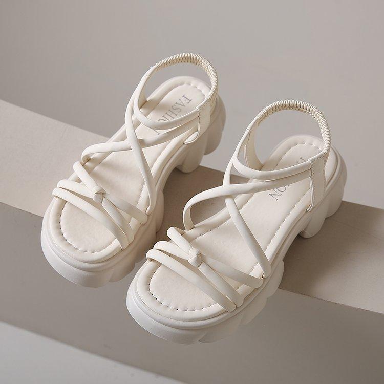 

Босоножки женские летние новые в сказочном стиле с юбкой на платформе с открытым носком римские сандалии 40