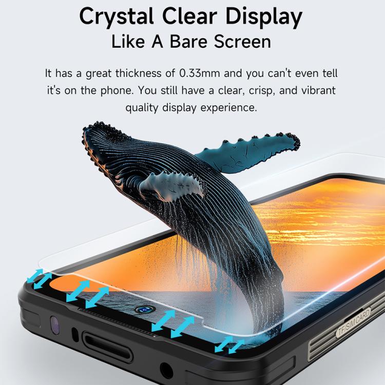 2 pezzi / Confezione Ulefone 9H HD Anti Impronta Vetro Temperato Proteggi Schermo