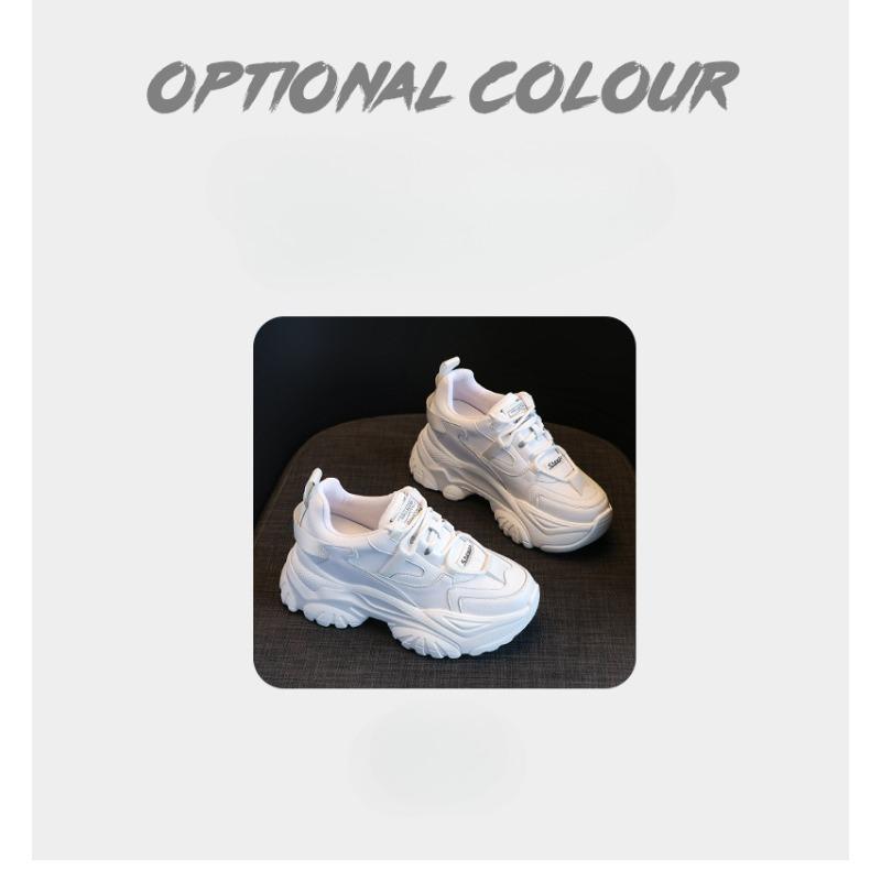 Осенняя обувь Elevation Кожаная спортивная обувь Daddy Повседневная женская обувь 39 белый — фото 5