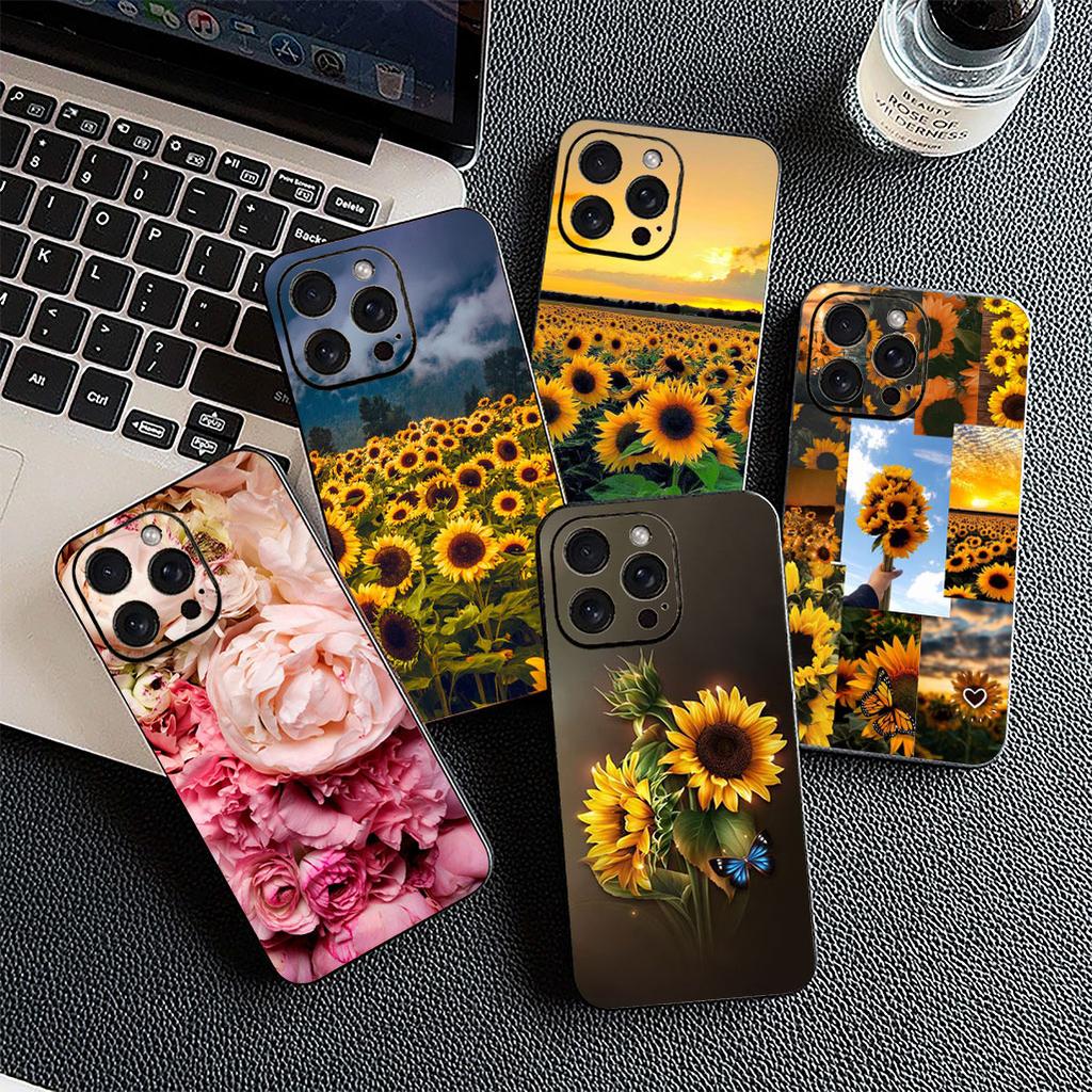 Sunflower Flower Peony for Samsung Galaxy Note 20 Ultra 10 8 9 S10 Plus Lite S8 A70 A24 A25 S10E A21S A37 A57 A51 A7 Phone Case