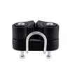 Dual Nylon Strap Guide with Ball Bearing Rope Clamp for Pilates and Fitness