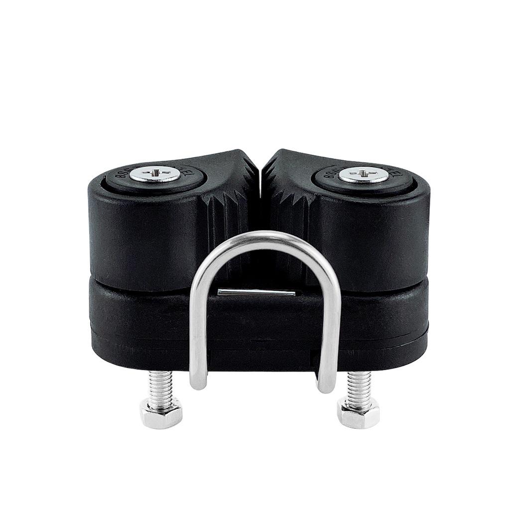 Dual Nylon Strap Guide with Ball Bearing Rope Clamp for Pilates and Fitness