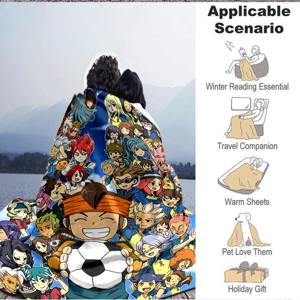 1Pc Soccer Stars Unite Blanket Soft And Comfortable Casual Warm Camping Travel Christmas Halloween Xmas Gift M924627