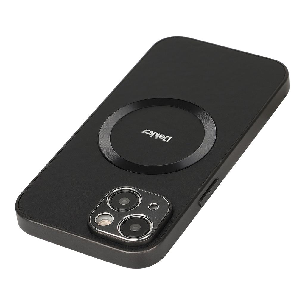 DEKKER For iPhone 15 Case Compatible with MagSafe PU+TPU Phone Back Cover