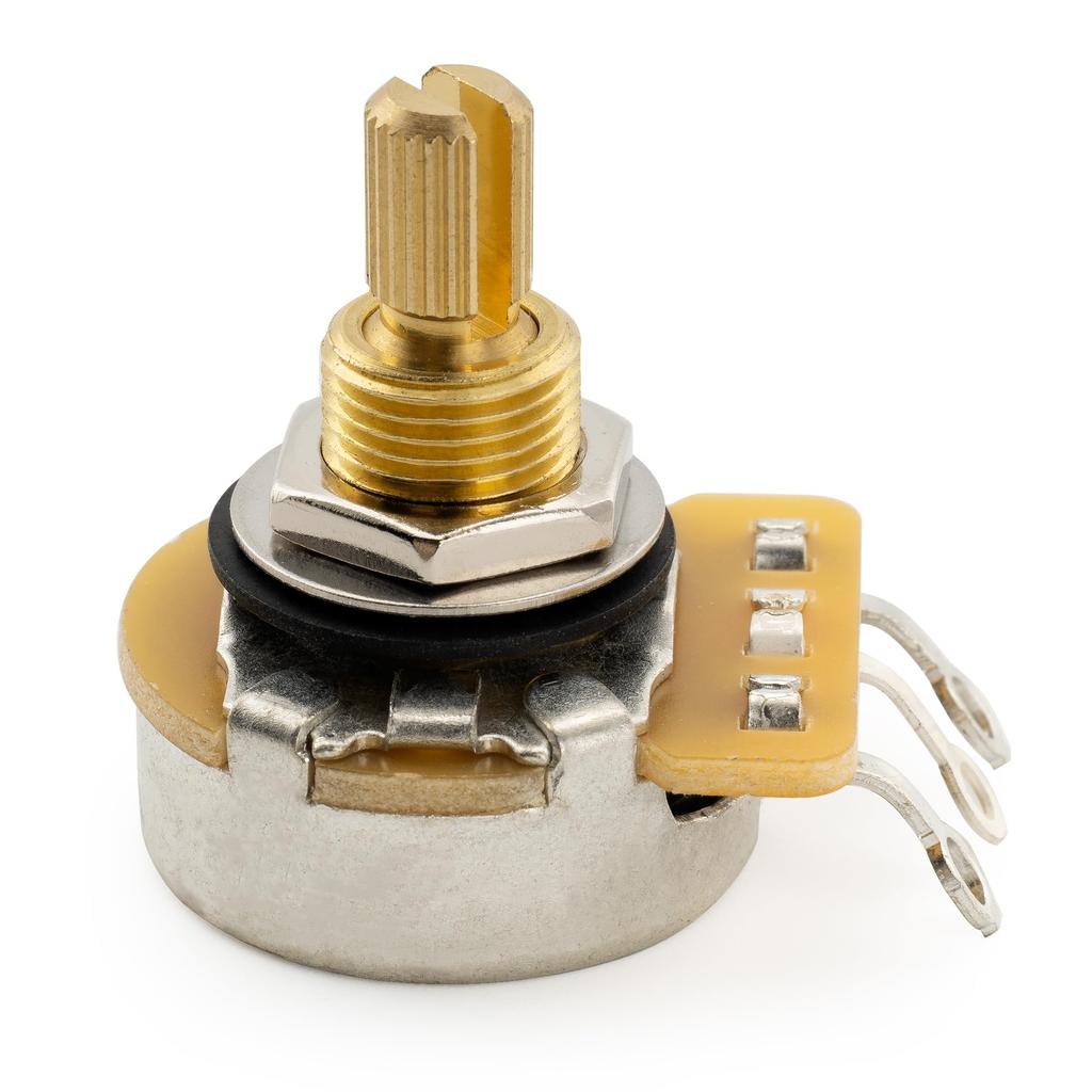 CTS 450G A500K Brass Standard Split Shaft Potentiometer for Electric Guitar and Bass 3/8" 10% A-Curve