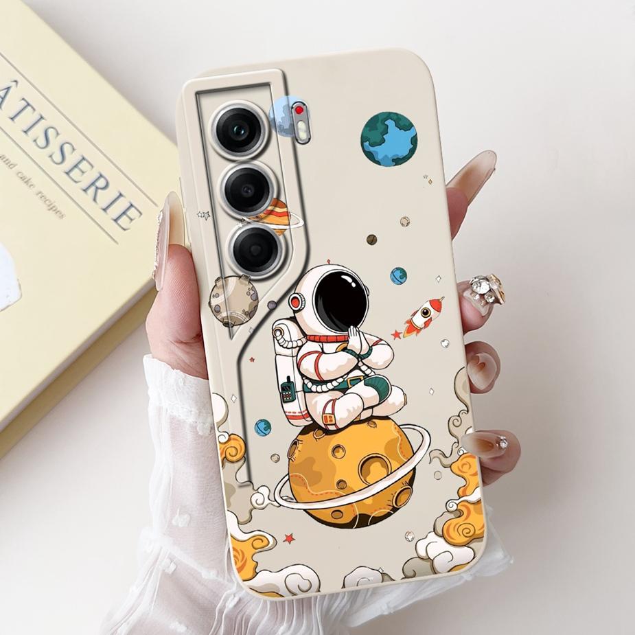 For Tecno Camon 40 CM5 Case Camon40 Pro 4G CM6 Cute Cat Astronaut Cartoon Cover Soft Silicone Case For Tecno Camon 40 Pro Fundas