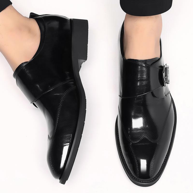 High Quality Men Dressing Shoes Formal for Men Casual Shoe Leather Social Wedding Designer Pointed Toe Black Office Brand Shoes